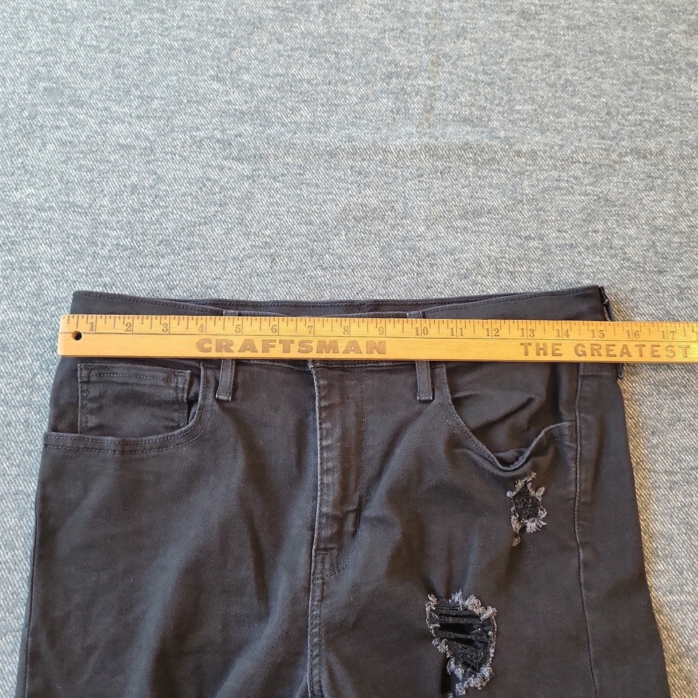 Levi's 720 Jeans Womens 30 High Rise Super Skinny Black Distressed Stretch Denim - Picture 5 of 8